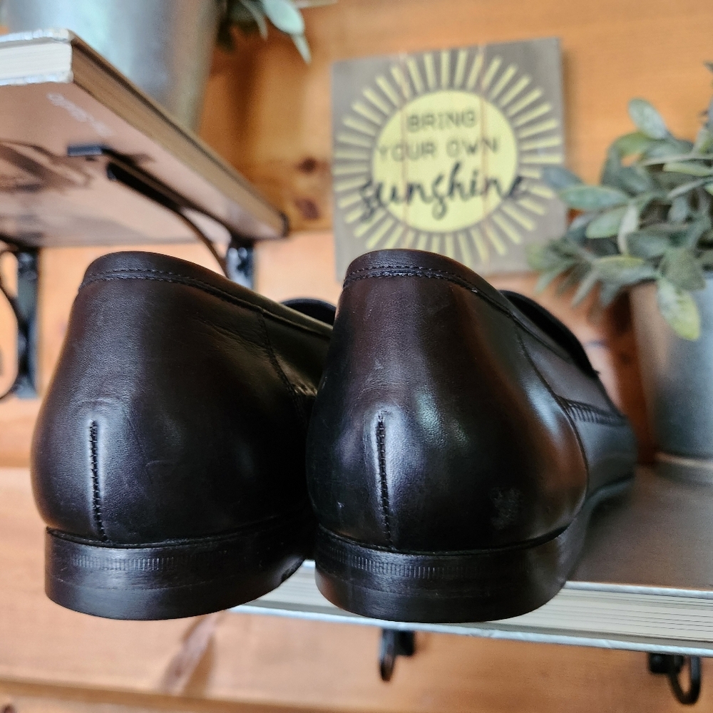 ECCO Black Leather Moc Toe Driving Penny Loafers Comfort Dress Shoes Men Sz 11 D - Picture 7 of 12